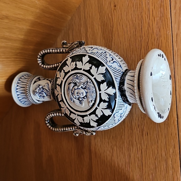 ⚱️HP⚱️Antique German Salt-Glazed Stoneware Vase 19th Century Historismus Period - Picture 7 of 15